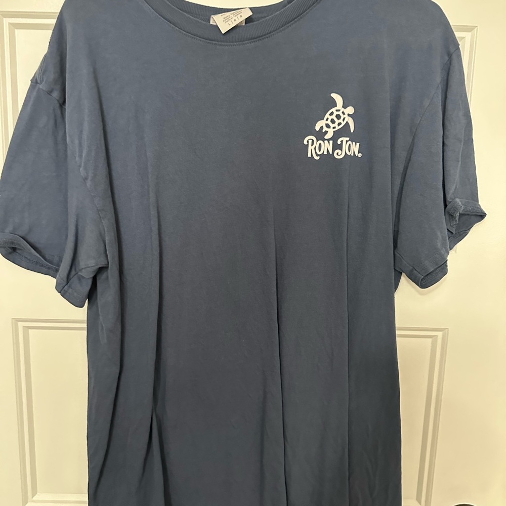 Ron Jon women’s  Short Sleeve Tee in Washed Blue